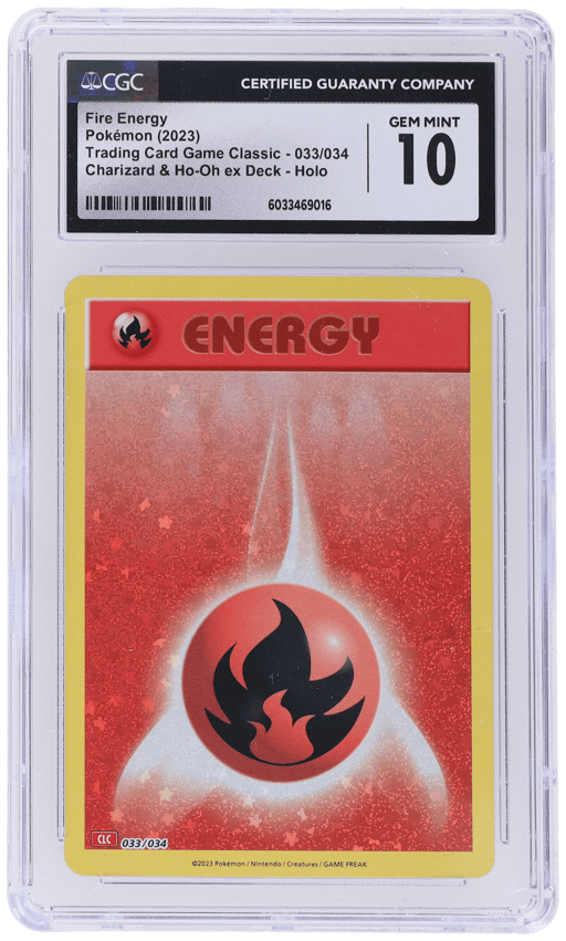 2023 Pokemon Trading Card Game Classic Charizard and Ho Oh Ex Deck Holo Fire Energy #33 CGC 10