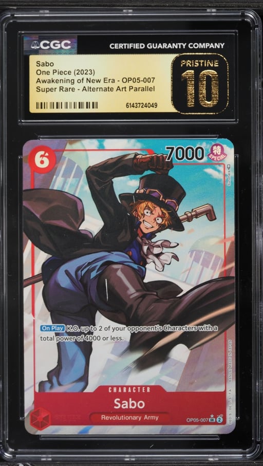 2023 One Piece Awakening Of The New Era Alt Art Sabo #OP05-007 CGC 10 PRISTINE