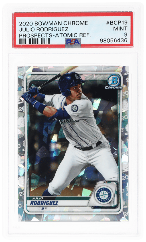 2020 Bowman Chrome Prospect Atomic Refractor Julio Rodriguez #BCP19 PSA 9