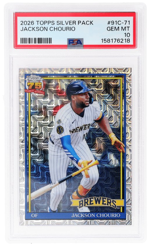 2026 Topps '91 Silver Pack Chrome Jackson Chourio #91C-71 PSA 10