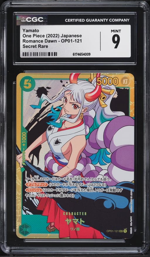 2022 One Piece Japanese Romance Dawn SEC Yamato #OP01-121 CGC 9 MINT