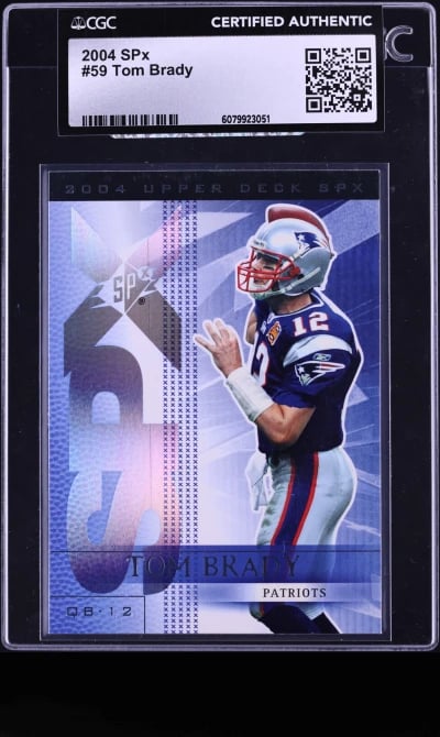 2004 SPx Football Tom Brady #59 CGC AUTH