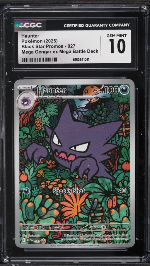 2025 Pokemon Mega Evolution Promo Gengar ex Battle Deck Full Art Haunter #27 CGC 10 GEM MINT