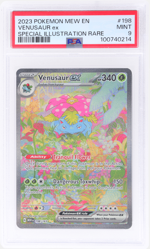 2023 Pokemon Scarlet and Violet 151 Special Illustration Rare Venusaur Ex #198 PSA 9