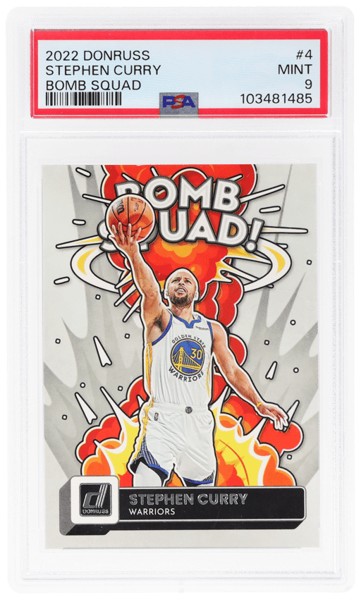 2022 Panini Donruss Bomb Squad Stephen Curry #4 PSA 9