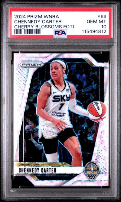 2024 PANINI PRIZM WNBA CHERRY BLOSSOMS FOTL #66 CHENNEDY CARTER 4/20 PSA 10