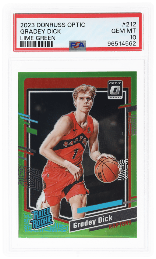 2023 Panini Donruss Optic Lime Green Gradey Dick #212 PSA 10