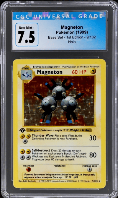 1999 Pokemon Base Set Holo 1st Edition Magneton #9 CGC 7.5