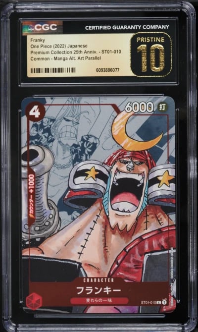 2022 One Piece Japanese Premium 25th Manga Alt Art Franky #ST01-010 CGC 10 PRISTINE