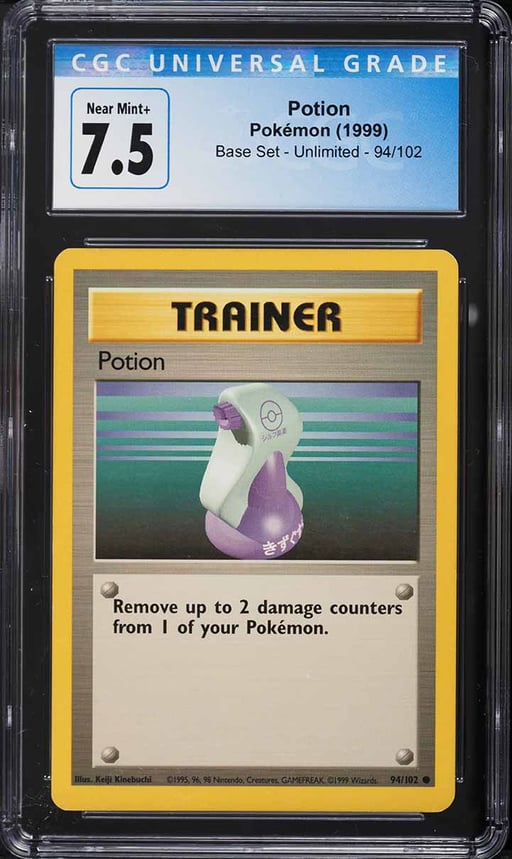 1999 Pokemon Base Set Potion #94 CGC 7.5 NRMT+