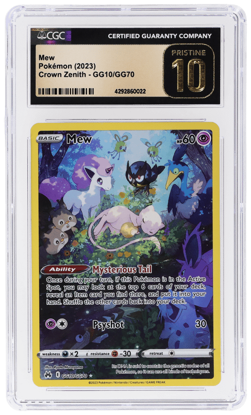 2023 Pokemon Sword and Shield Crown Zenith Galarian Gallery Mew #GG10 CGC PRI