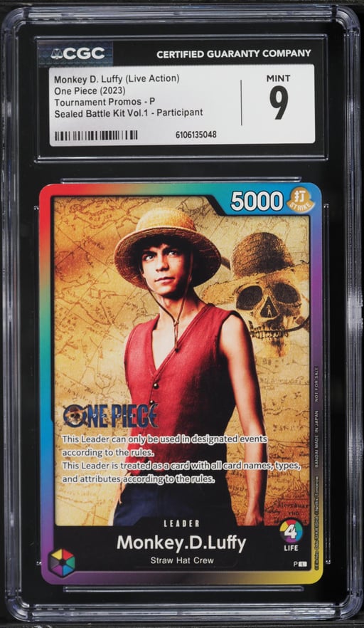 2023 One Piece Tournament Sealed Battle Kit 1 Participant Monkey D. Luffy Live Action L CGC 9