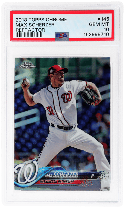 2018 Topps Chrome Refractor Max Scherzer #145 PSA 10