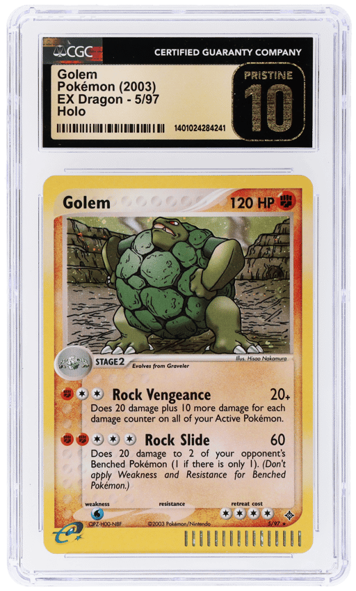 2003 Pokemon Ex Dragon Holo Golem #5 CGC PRI