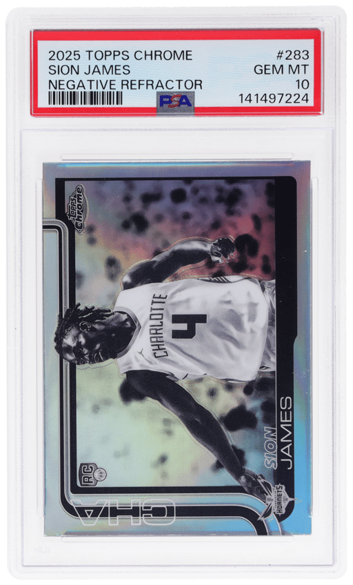 2025 Topps Chrome Negative Refractor Sion James #283 PSA 10