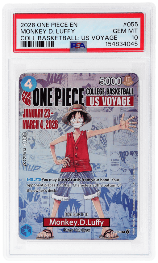 2026 One Piece Promo College Basketball US Voyage Monkey D. Luffy #P-055 PSA 10