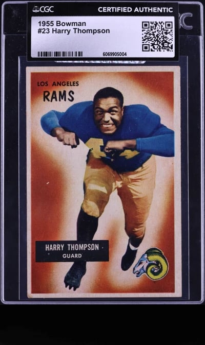 1955 Bowman Football Harry Thompson #23 CGC AUTH
