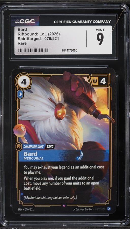 2026 Riftbound: LoL Spiritforged Bard #079 CGC 9 MINT