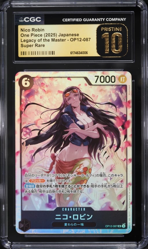 2025 One Piece Japanese Legacy Of The Master SR Nico Robin #OP12-087 CGC 10 PRISTINE