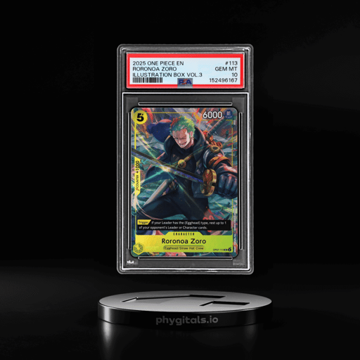 2025 One Piece Promo Illustration Box Volume 3 Roronoa Zoro #OP07-113 PSA 10