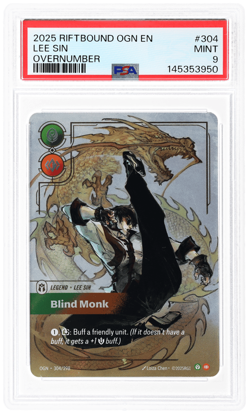 2025 Riftbound: League of Legends Origins Overnumber Lee Sin #304 PSA 9