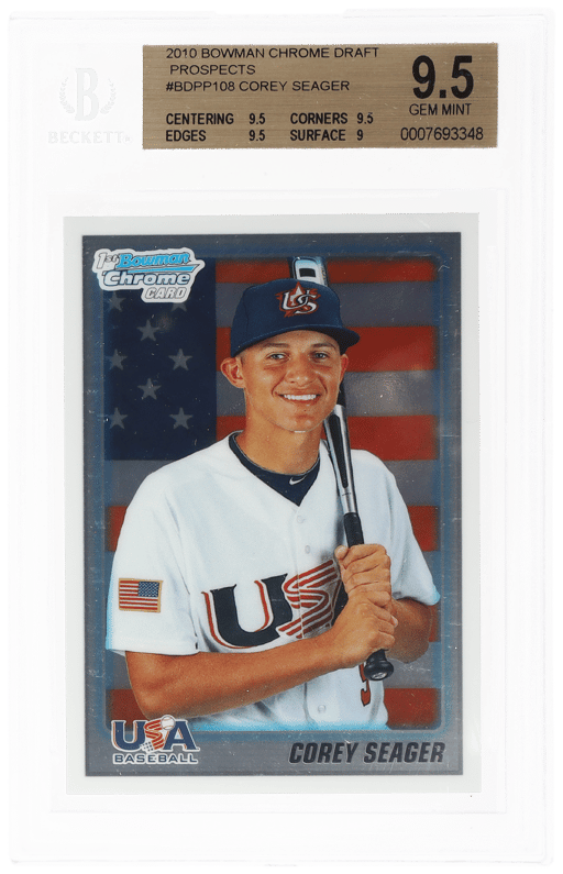 2010 Bowman Draft Picks and Prospects Chrome Corey Seager #BDPP108 BGS 9.5