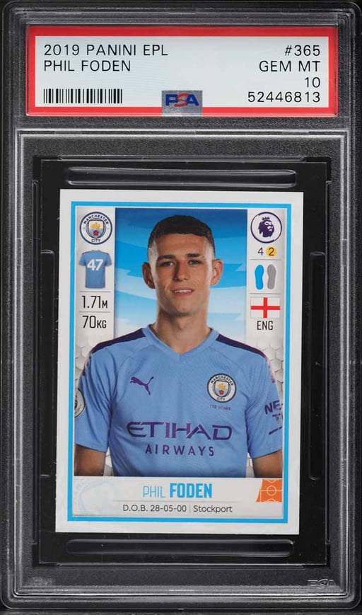 2019 Panini English Premier League Phil Foden #365 PSA 10 GEM MINT