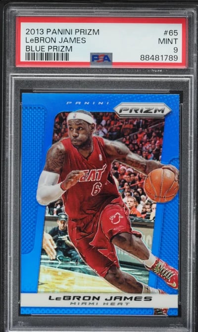 2013 Panini Prizm Blue LeBron James #65 PSA 9 MINT
