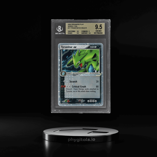 2004 Pokemon Organized Play Series 1 Holo Tyranitar Ex #17 BGS 9.5