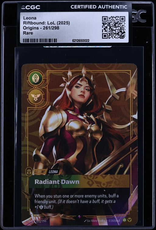 2025 Riftbound League Of Legends LoL Origins Leona #261 CGC AUTH