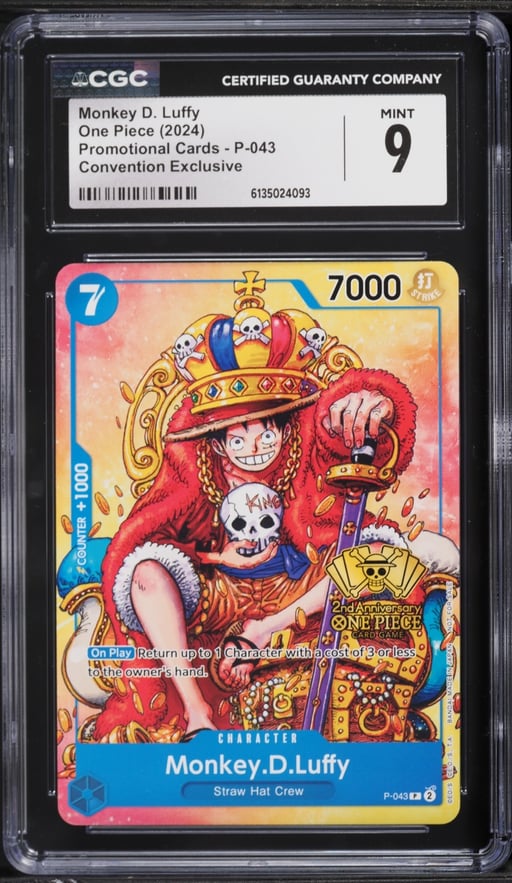2024 One Piece Promo Convention Exclusive Monkey D. Luffy #P-043 CGC 9 MINT
