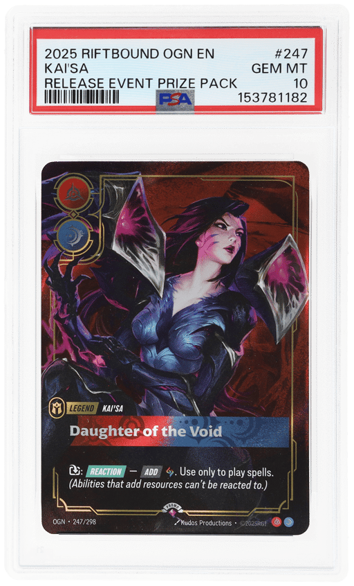 2025 Riftbound League of Legends Origins Release Event Prize Pack Kai'sa #247 PSA 10