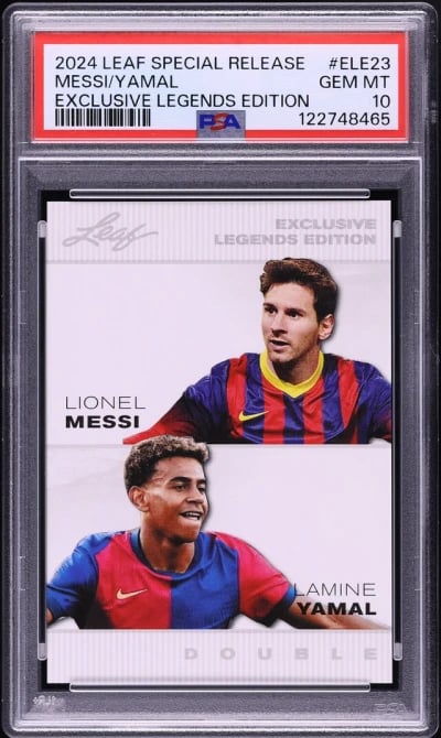 2024 Leaf Special Release Exclusive Legends Lionel Messi Lamine Yamal PSA 10 GEM