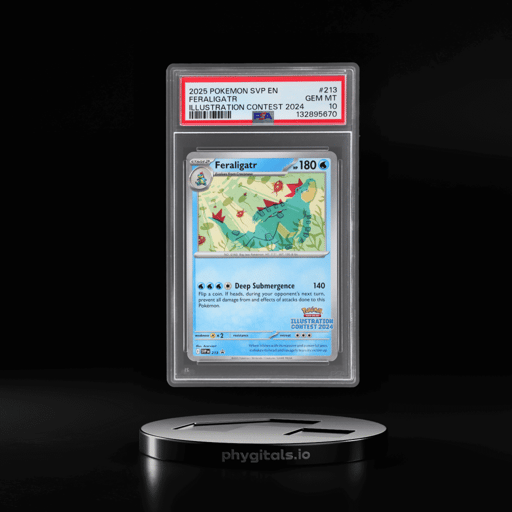 2025 Pokemon Scarlet and Violet Black Star Promo Illustration Contest Winner 2024 Feraligatr #213 PSA 10