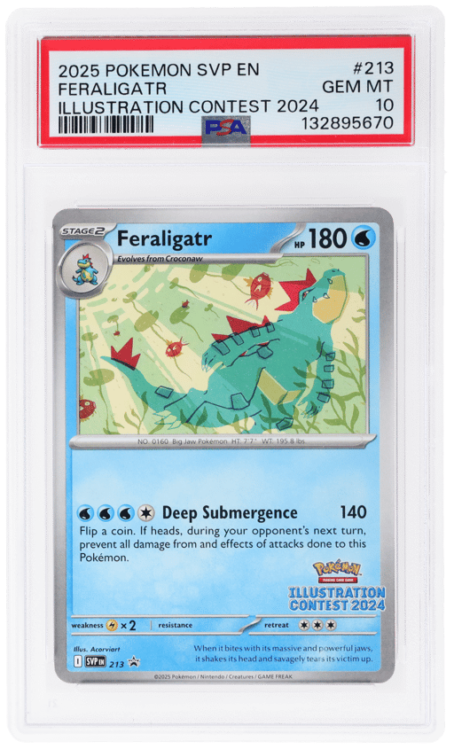 2025 Pokemon Scarlet and Violet Black Star Promo Illustration Contest Winner 2024 Feraligatr #213 PSA 10