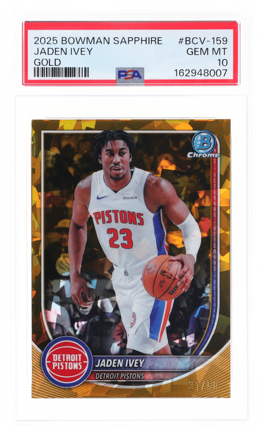 2025 Bowman Sapphire Edition Gold Jaden Ivey #BCV-159 31/50 PSA 10