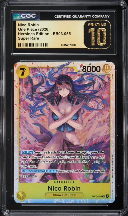 2026 One Piece Heroines Edition SR Nico Robin #EB03-055 CGC 10 PRISTINE