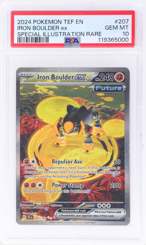 2024 Pokemon Temporal Forces Special Illustration Rare Iron Boulder Ex #207 PSA 10
