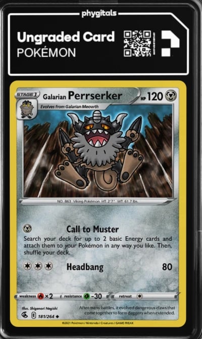 2021 Galarian Perrserker Fusion Strike #181