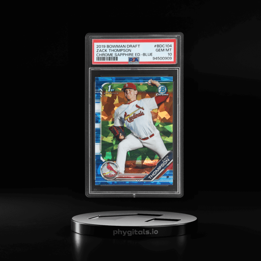 2019 Bowman Draft Chrome Sapphire Blue Zack Thompson #BDC104 32/99 PSA 10