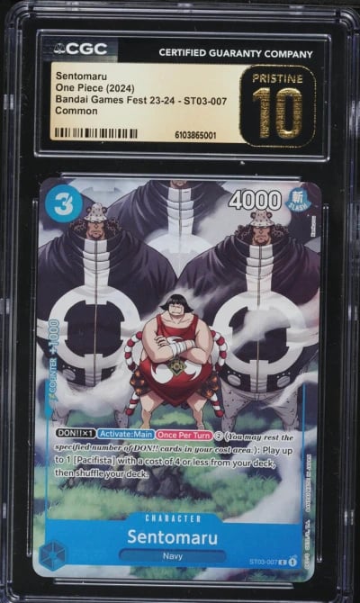2024 One Piece Bandai Games Fest '23 Sentomaru #ST03-007 CGC 10 PRISTINE