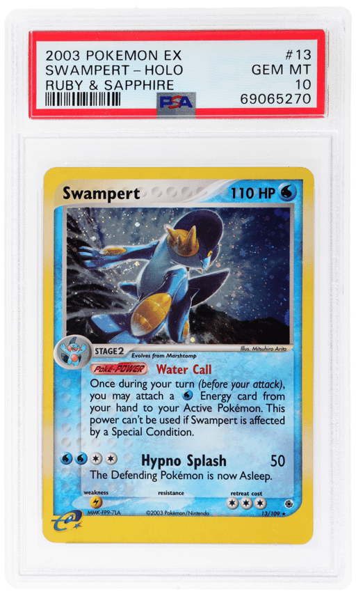 2003 Pokemon Ex Ruby and Sapphire Holo Swampert #13 PSA 10