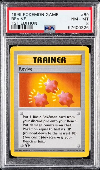 1999 POKEMON GAME #89 REVIVE 1ST EDITION PSA 8