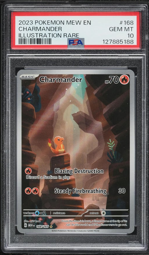 2023 Pokemon Scarlet & Violet 151 IR Charmander #168 PSA 10 GEM MINT