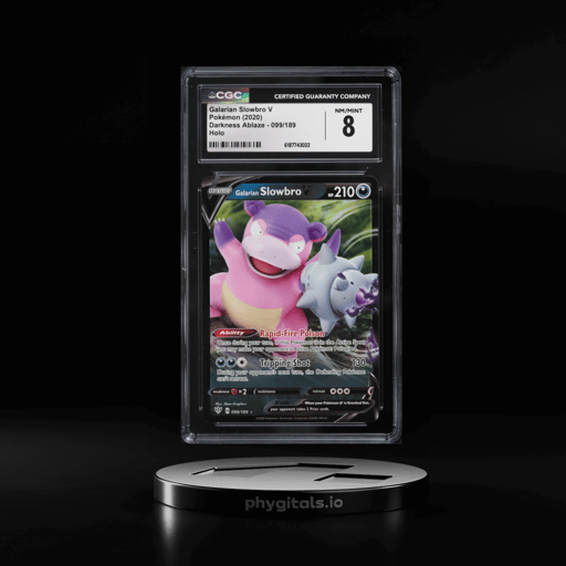 2020 Pokemon Sword & Shield Darkness Ablaze Full Art Galarian Slowbro V #099 CGC 8 NM-MT