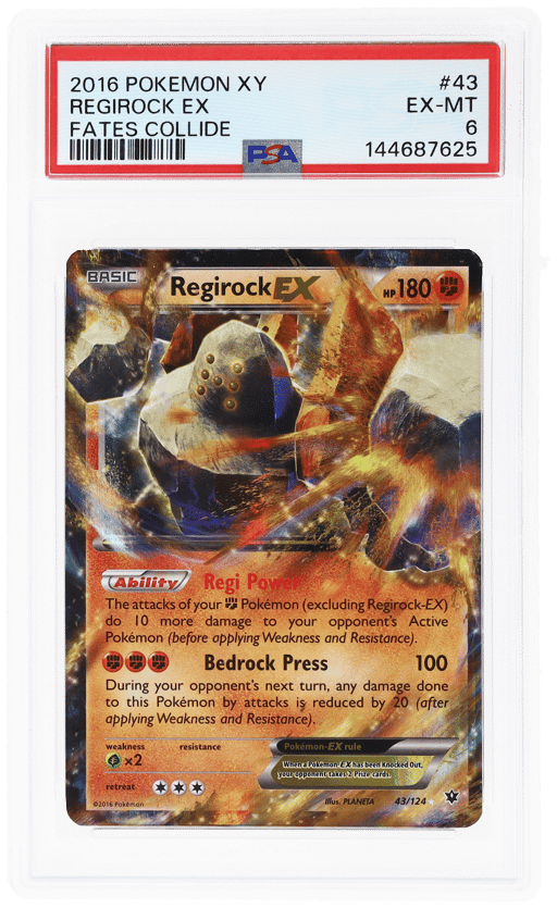 2016 Pokemon XY Fates Collide Regirock Ex #43 PSA 6