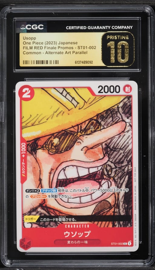 2023 One Piece Japanese Film Red Finale Promo Alt Art Usopp #ST01-002 CGC 10 PRISTINE
