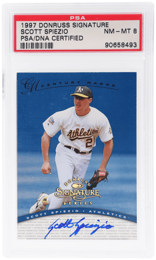 1997 Donruss Signature Series Century Marks Scott Spiezio 20/100 PSA/DNA Auth