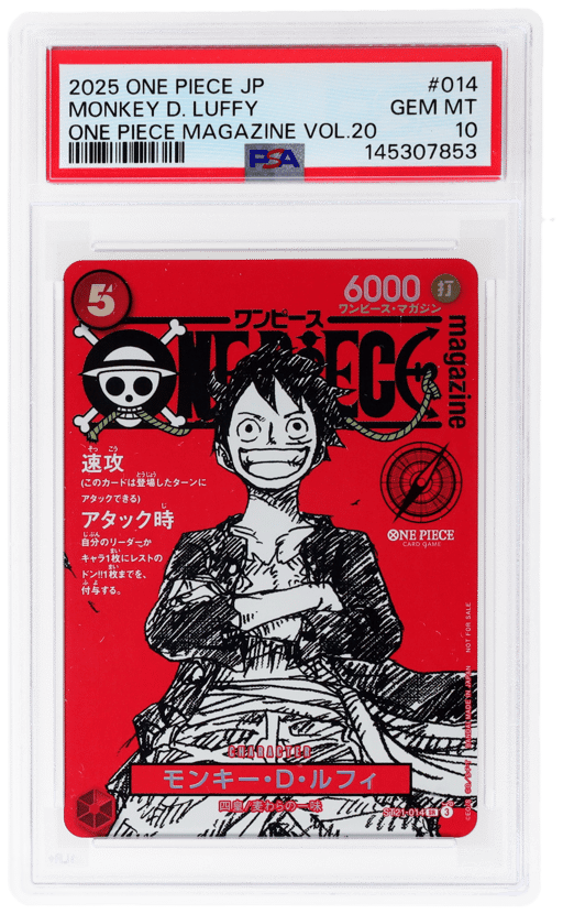 2025 One Piece Japanese Magazine Volume 20 Monkey D. Luffy #ST21014 PSA 10