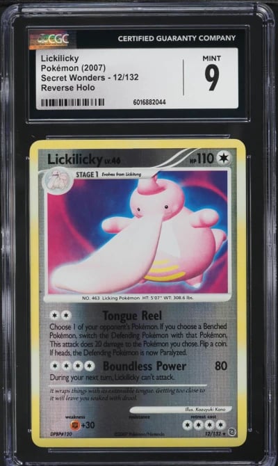 2007 Pokemon Diamond & Pearl Secret Wonders Reverse Holo Lickilicky #12 CGC 9